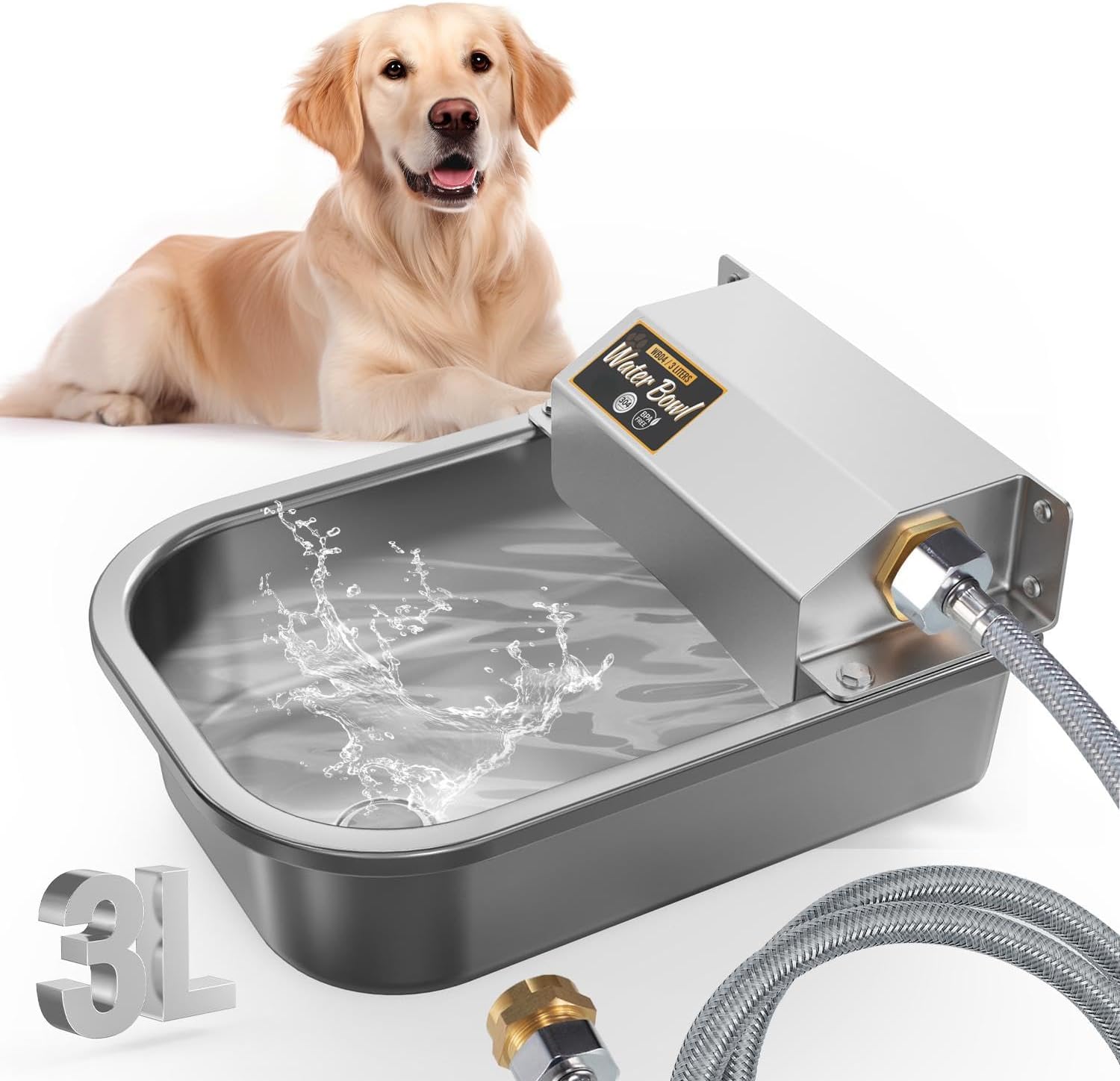 Automatic Water Dispenser for Dogs and Livestock - 3L Bowl