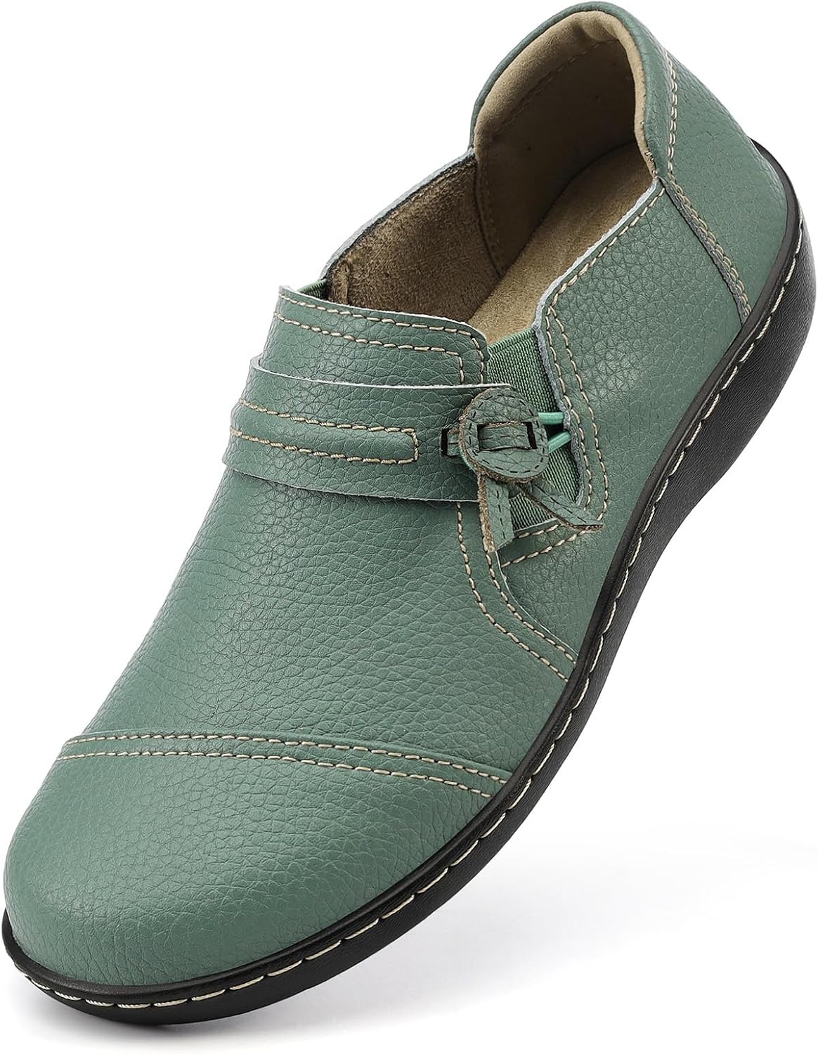 LAZYPOP Women's Classic Comfort Leather Loafers for Everyday Use
