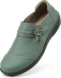 LAZYPOP Women's Classic Comfort Leather Loafers - Lightweight Slip-Ons