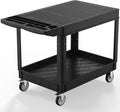 Utility Cart on Wheels Heavy Duty Large Flat Top Rolling Service Cart