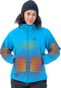 DEWBU Heated Jacket for Women - 12V Heated Soft Shell Coat