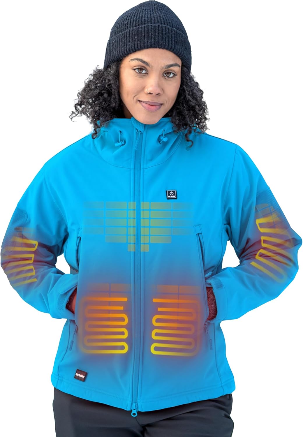 DEWBU Heated Jacket for Women with 12V Battery Pack for Winter