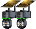 WiFi Security Camera Wireless Outdoor 2 Packs - Solar PTZ for 360 View