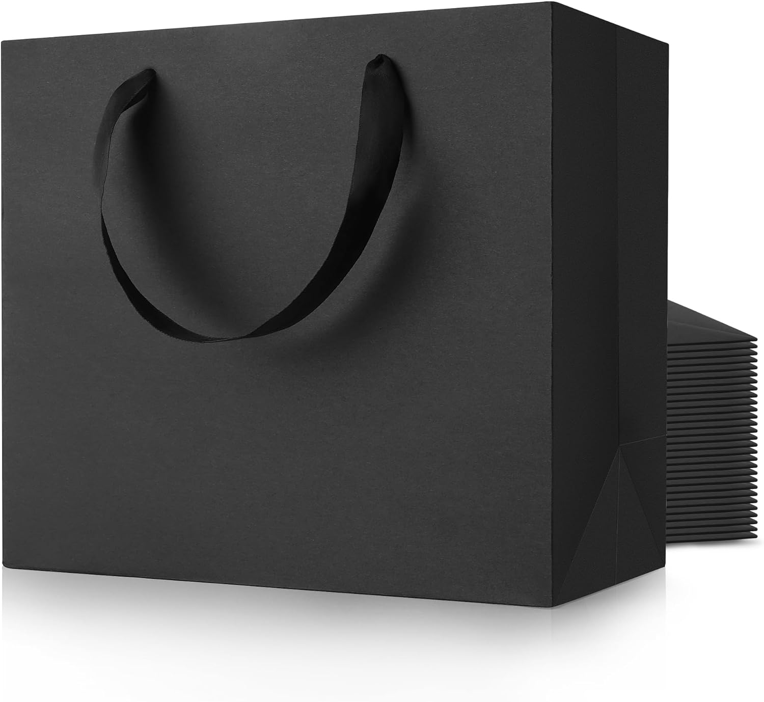 MOXARYSU Black Gift Bags With Handles for Any Occasion 50pcs