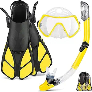 ZEEPORTE Mask Fin Snorkel Set for Ultimate Snorkeling Adventures