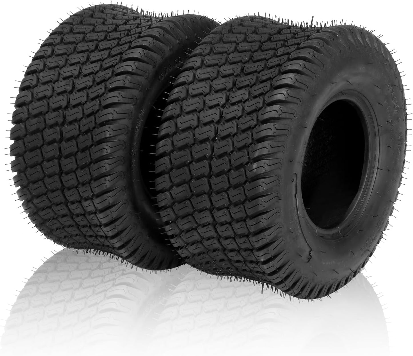2Pcs 18 x 9.50-8 Tubeless Lawn Mower Turf Tires for Golf Carts