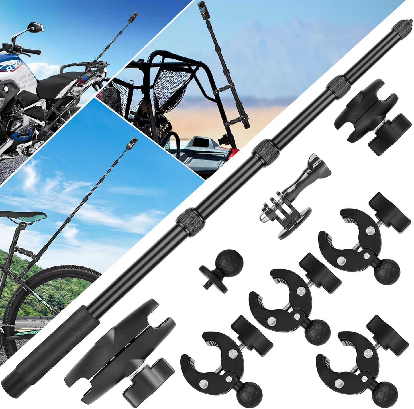 Motorcycle Mount Kit for Insta 360 X4 X5 and Action Cameras