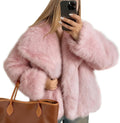 Faux Fur Coat Fluffy Jacket - Cozy Shaggy Short Winter Coat