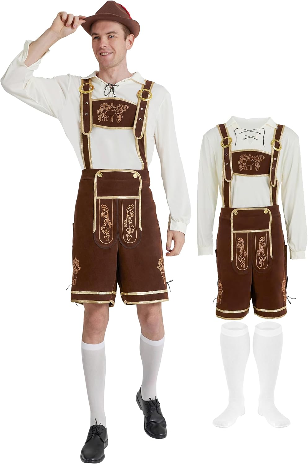Men's German Lederhosen Costume for Oktoberfest Celebrations