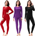 Women's Thermal Underwear Set 3-Pack - Fleece Lined Warm Base Layer