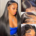 Straight Lace Front Wig Human Hair 13x6 Glueless HD Frontal - 22in