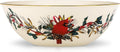 Winter Greetings Serving Bowl with Gold Rim - Holiday Serving Bowl