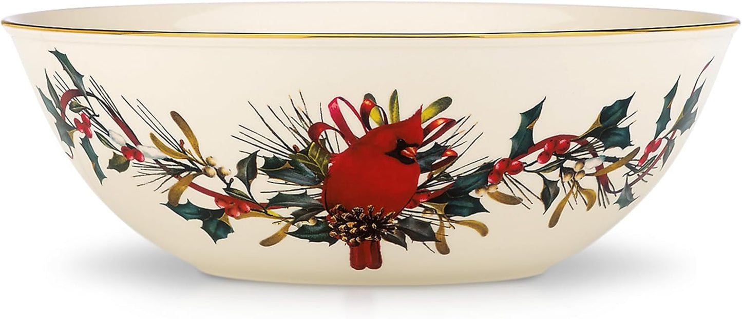 Lenox Winter Greetings Serving Bowl for Holiday Hosting Needs