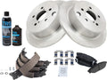 TRQ Rear Brake Pad & Rotor Kit Semi-Metallic Compatible with Subaru