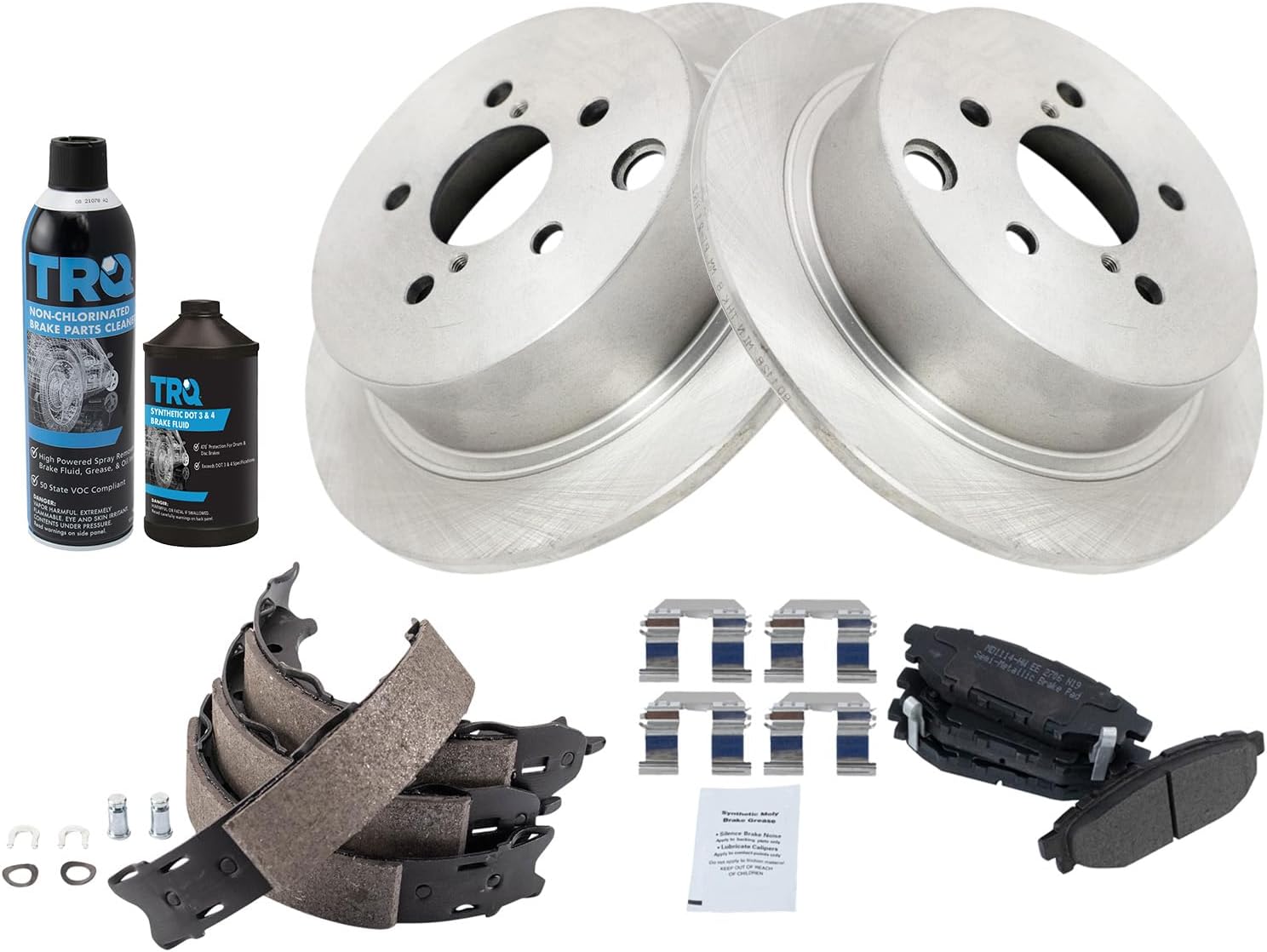 TRQ Rear Brake Pad & Rotor Kit for Subaru Crosstrek & Forester