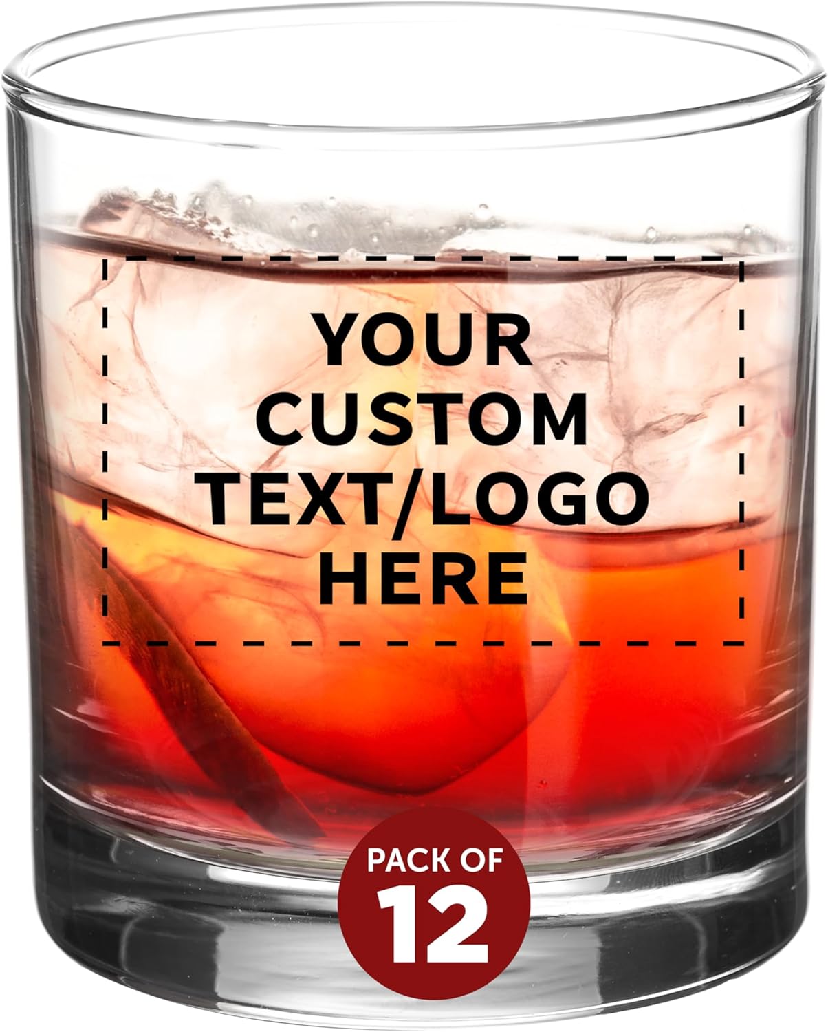 Custom Lexington Rocks Whiskey Glass Set of 12 for Spirits