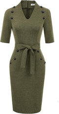 GRACE KARIN Women's Short Sleeve Bodycon Dress - Tailored Work