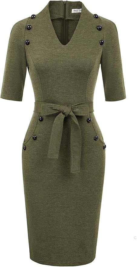 GRACE KARIN Women's Short Sleeve Bodycon Dress for All Occasions