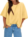 Cicy Bell Womens Half Sleeve Boat Neck Knitted Pullover - Casual Fall
