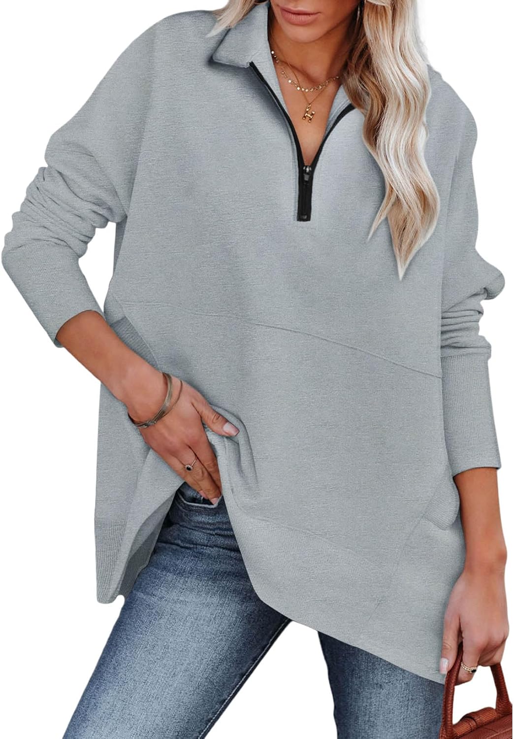 Dokotoo Women's Casual Oversized Half Zip Sweatshirts Review