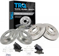 TRQ Front and Rear Brake Pad & Rotor Kit Compatible with 2020-21 Honda