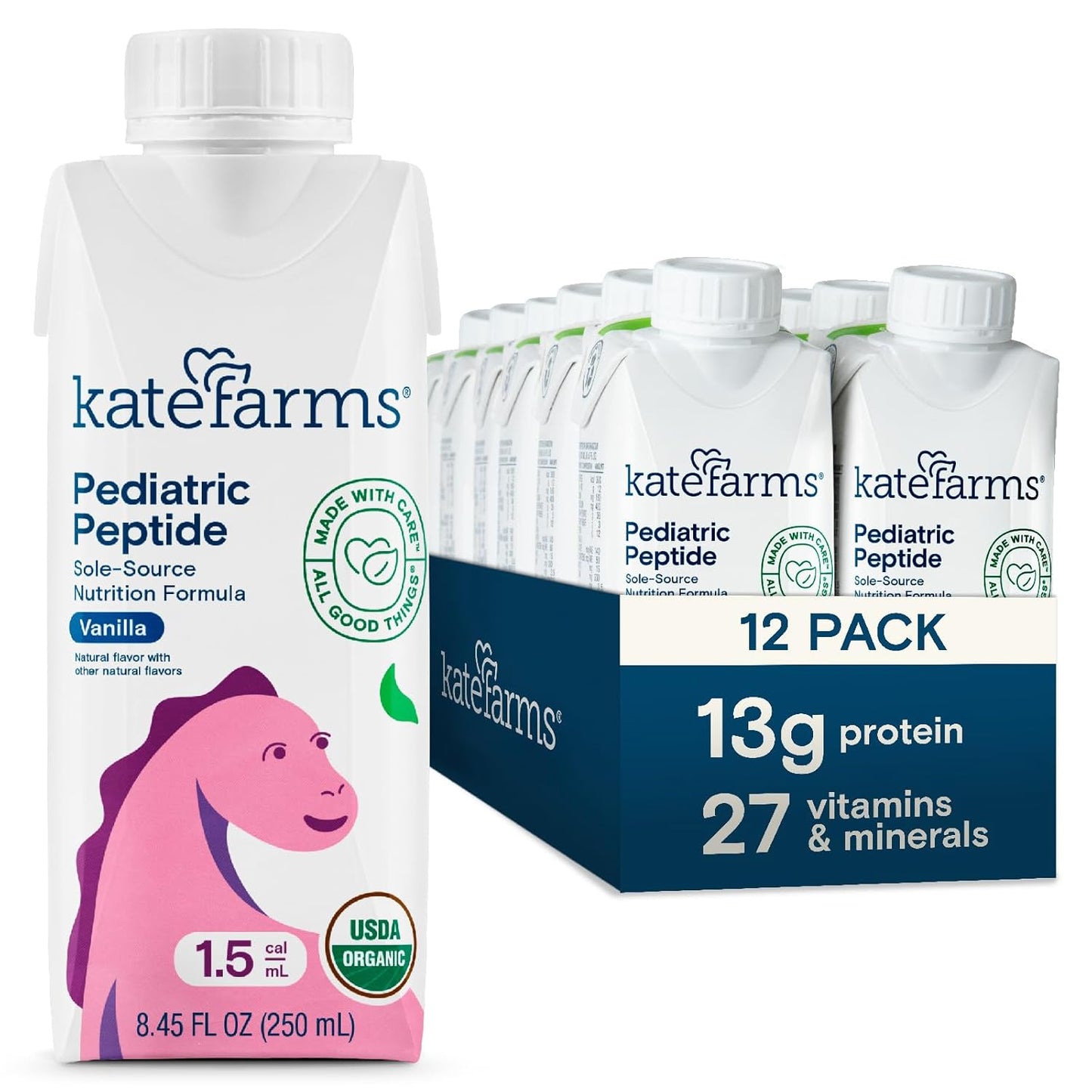 KATE FARMS Organic Pediatric Peptide 1.5 Formula for Kids