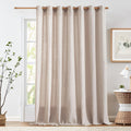 jinchan Linen Curtain 96 in Long for Sliding Glass Door - Light