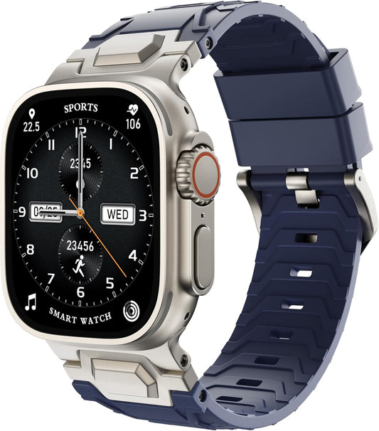 LULULOOK Titanium Connector Band: Rugged 26mm Smartwatch Band