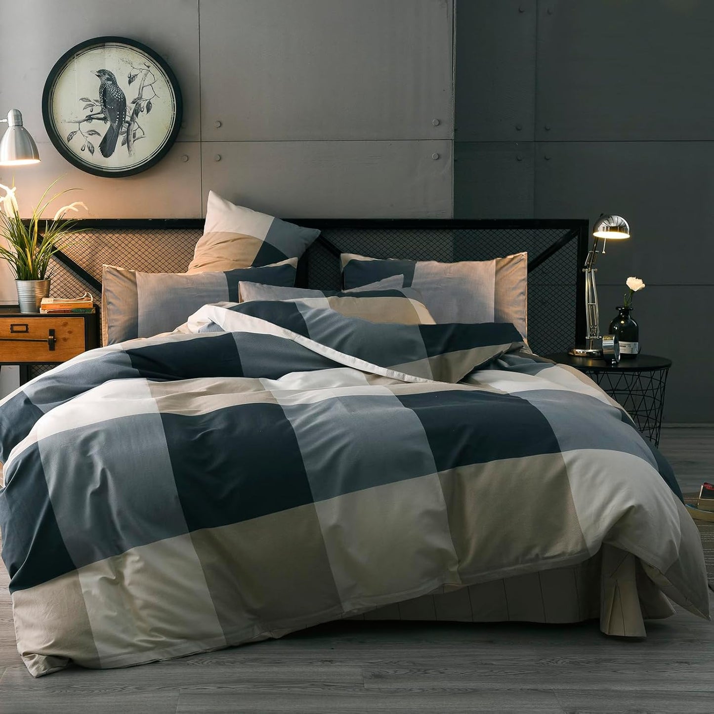 Twin XL Comforter Set for Men and Boys with Geometric Design