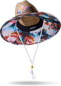 Unisex Lifeguard Straw Hat Offering UPF 50+ Sun Safety