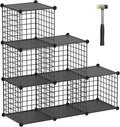 TUMUCUTE Wire Cube Storage Organizer 6-Cube Bookshelf - Modular