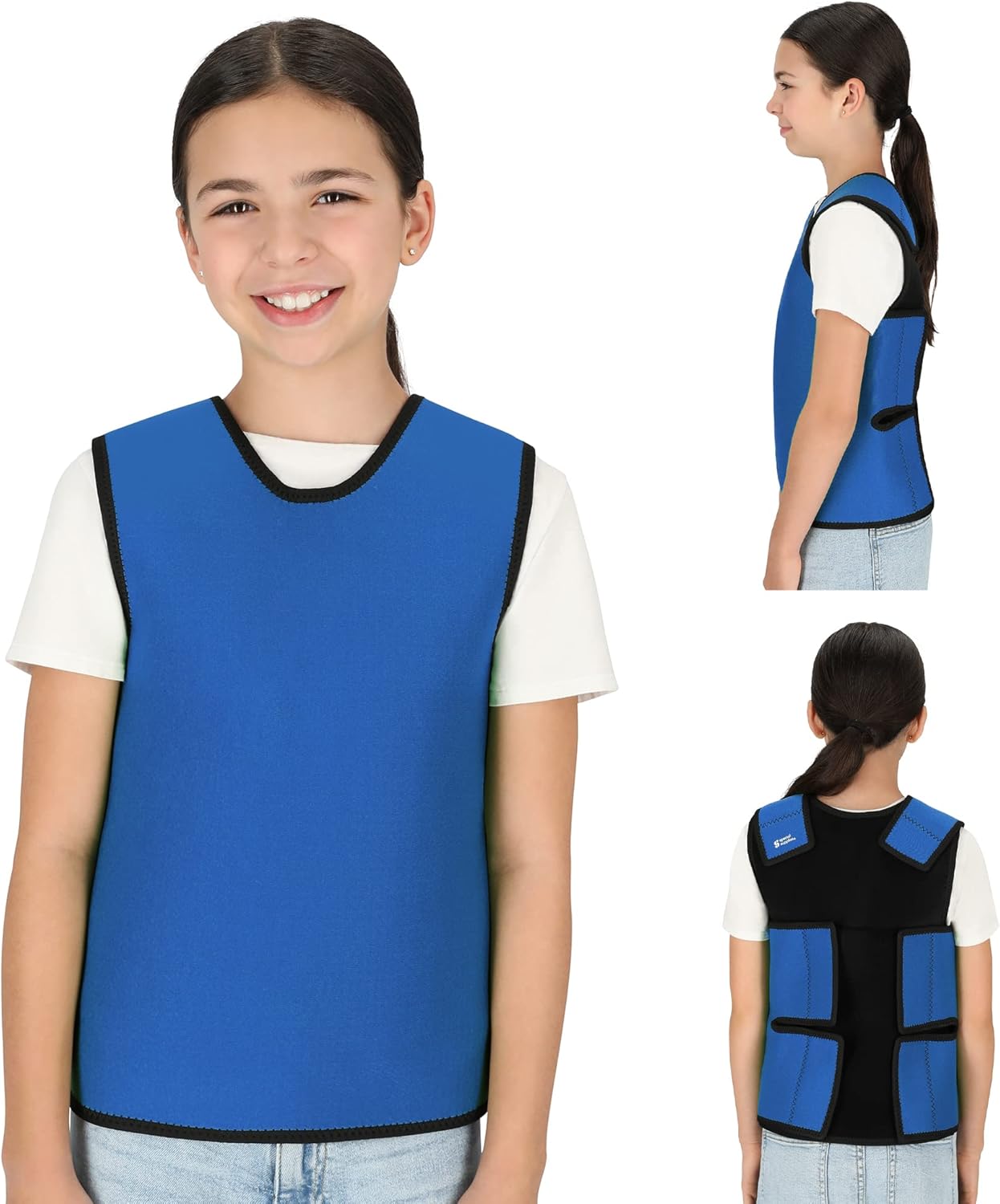 Sensory Compression Vest for Deep Pressure Comfort in Blue