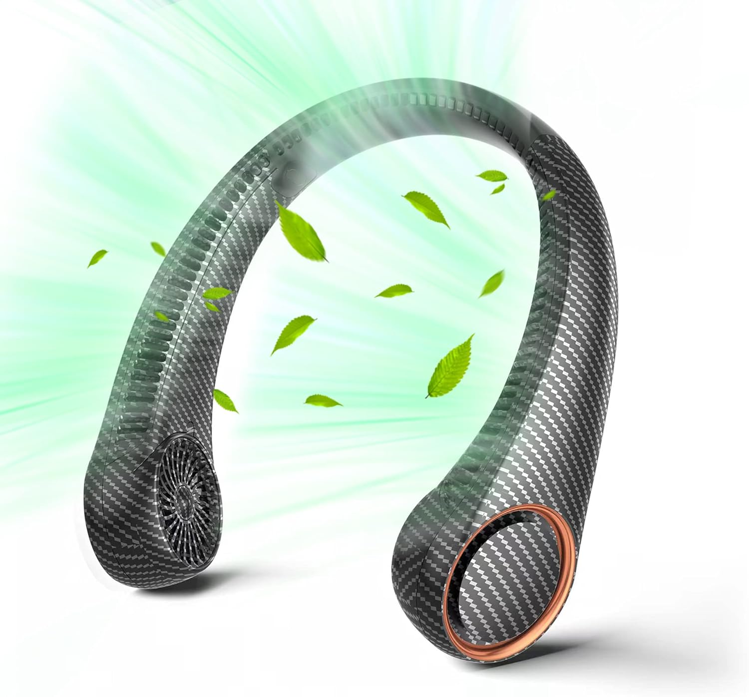 Portable Neck Fan for Hands-Free Cooling, 360 Degree Airflow