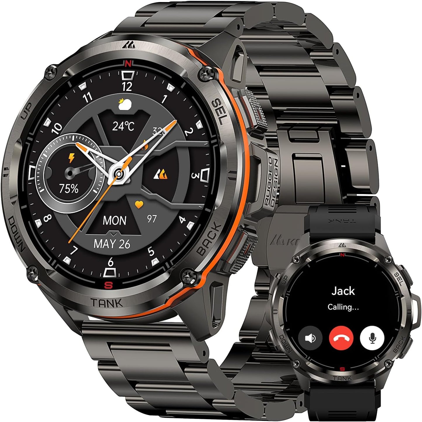 AMAZTIM GPS Smartwatch: 6 Satellites, 50M Waterproof 