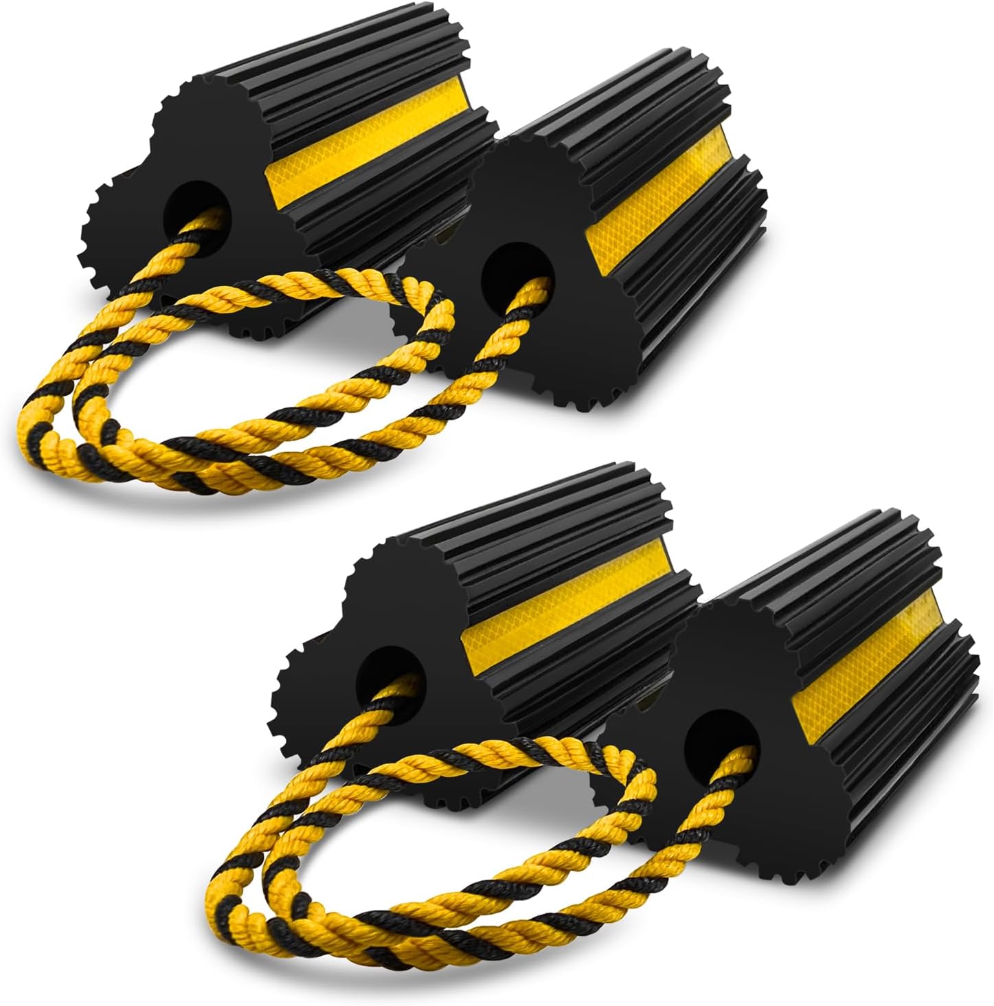 Heavy-Duty Rubber Wheel Chocks for Trailers and Trucks