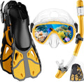 Snorkel Set with Fins for Adults - All-in-One Snorkeling Combo