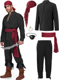 Spooktacular Creations Men Pirate Costume for Adults - 6-Piece Set