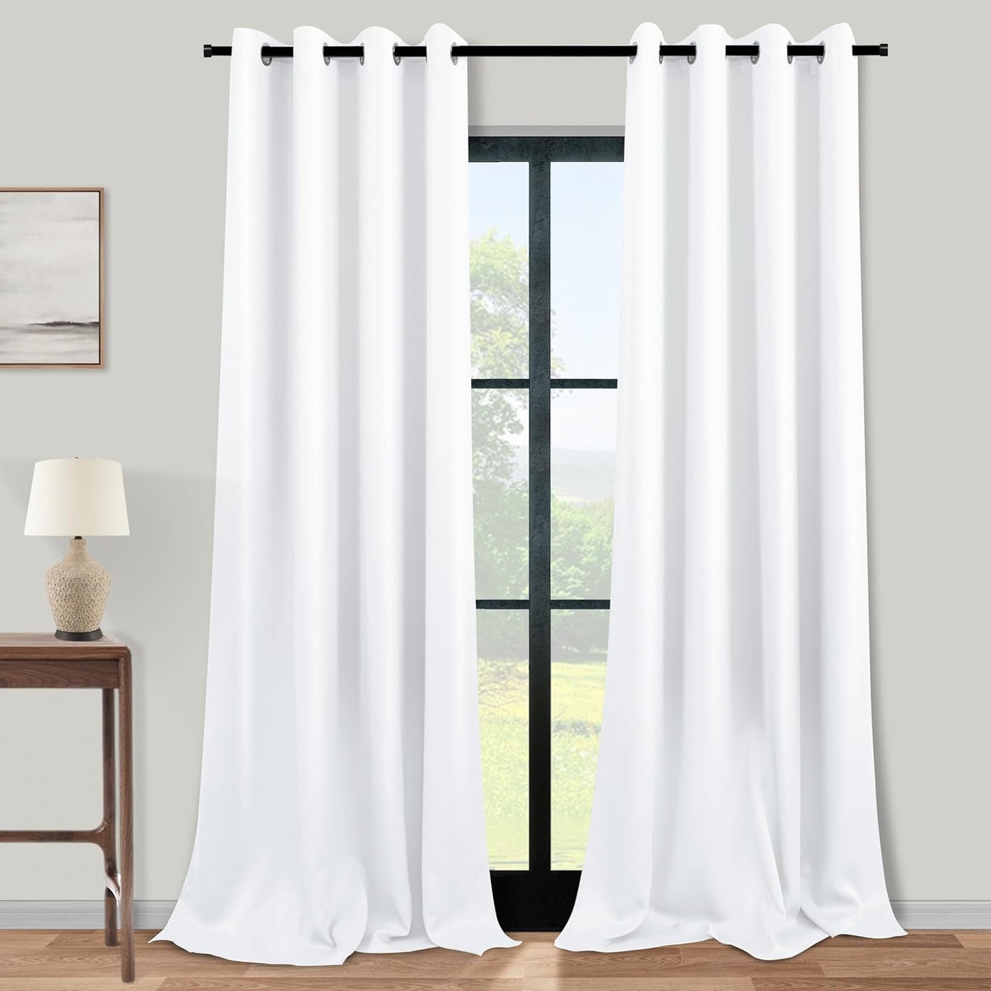 KOUFALL Room Darkening Curtains 102 Inches Long for Bedrooms