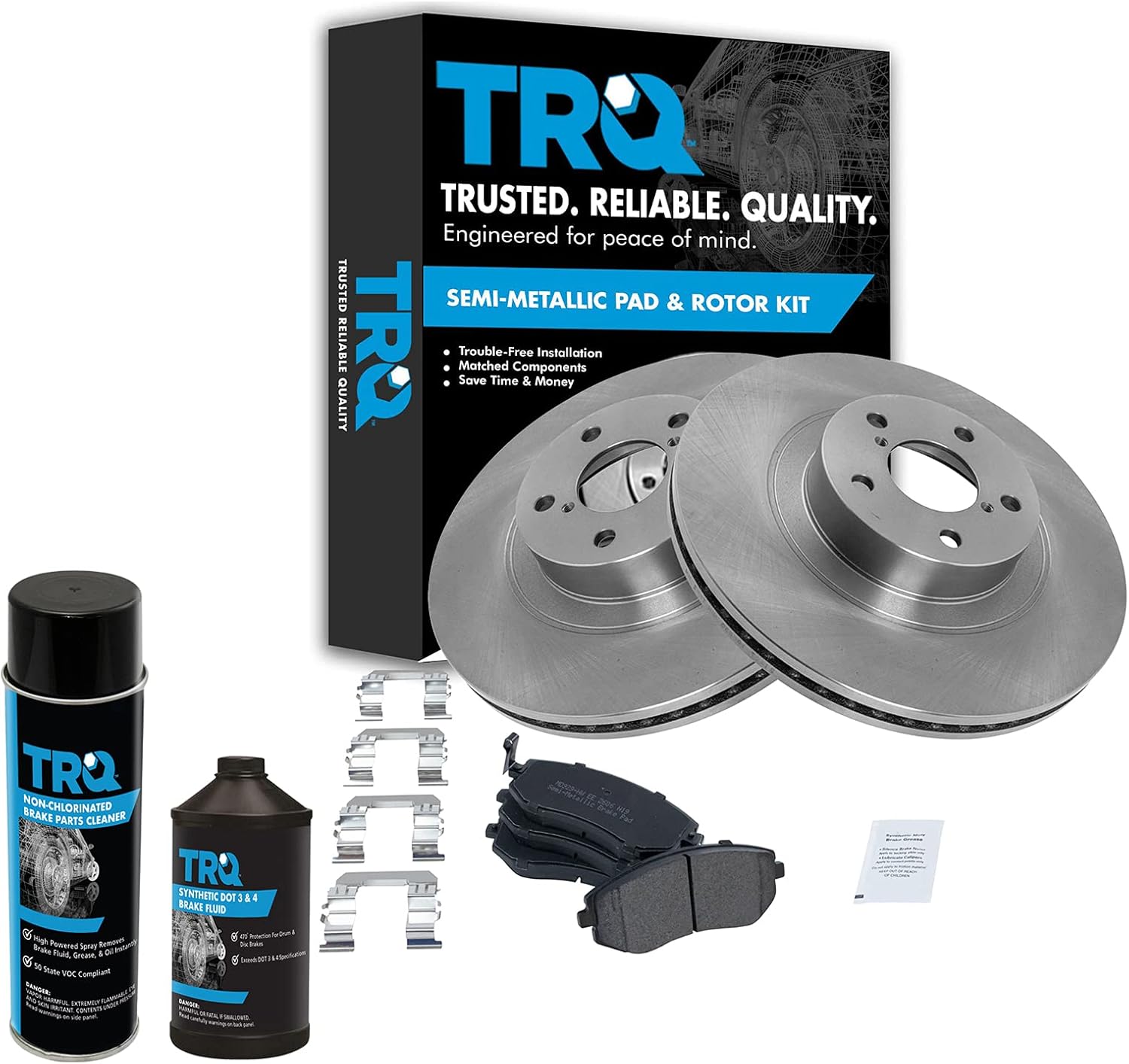 TRQ Front Brake Pad & Rotor Kit for Subaru Baja & Forester