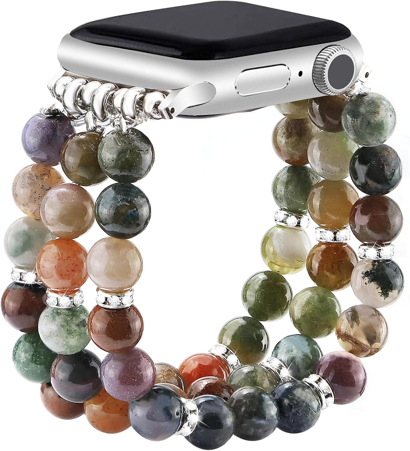 Natural Stone Beaded Bands for Apple Watch JR.DM