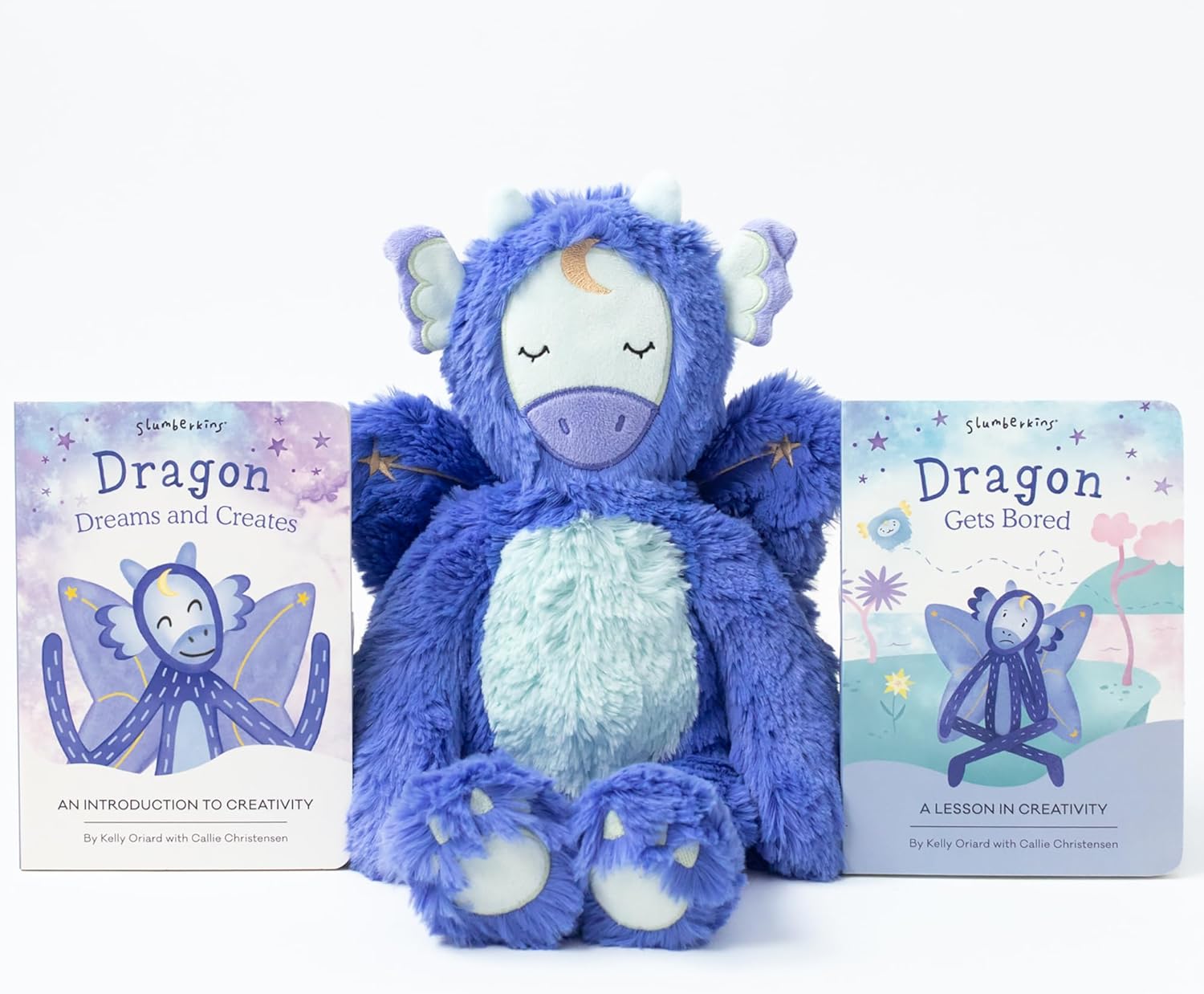Slumberkins 14in Dragon Kin Plush & Board Books Set for Kids