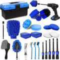 27Pcs Car Detailing Kit - Complete Auto Brush Set for Interior