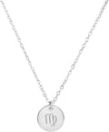 Handmade Virgo Zodiac Necklace in Sterling Silver - Adjustable Charm