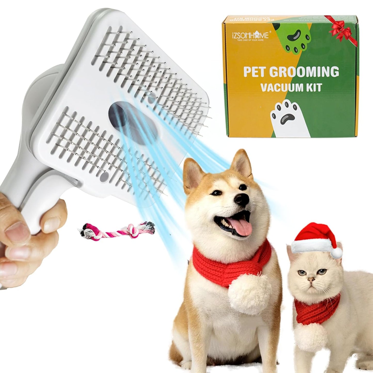 Self-Cleaning Slicker Brush: Massage & Groom Pets Effortlessly