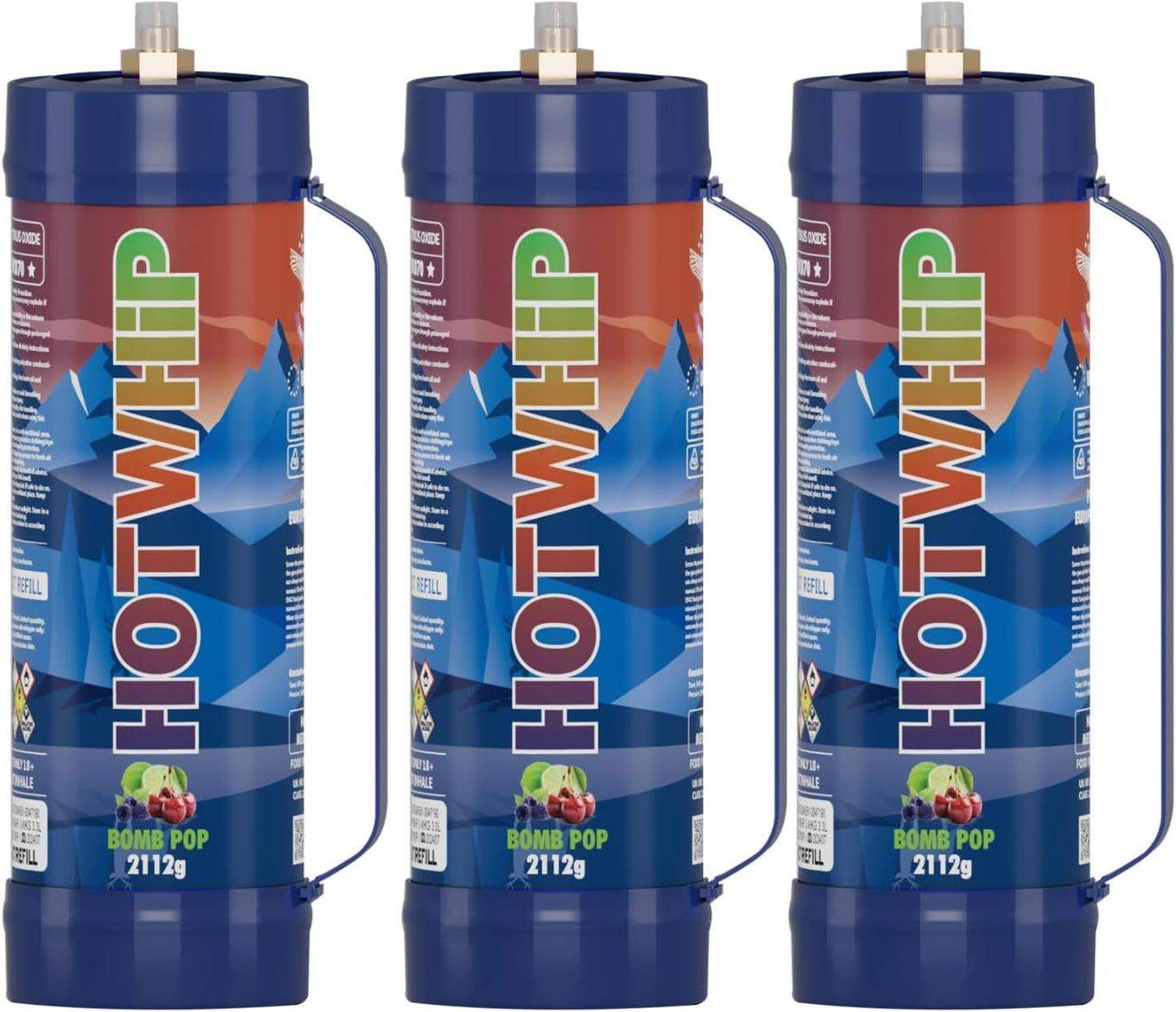 Whipped Cream Charger 2112g3 - Food Grade Bomb Pop Flavor