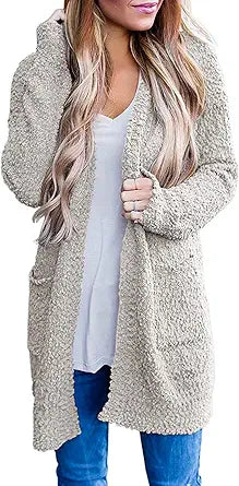 ZESICA Women's Open Front Chunky Knit Sweater Cardigan for Fall