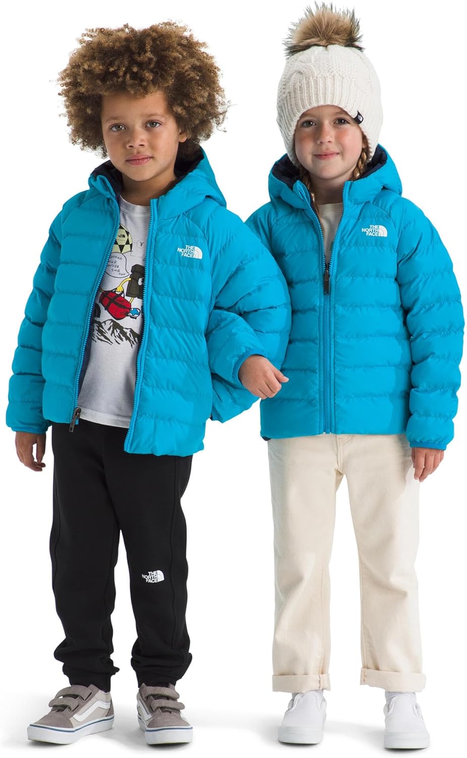 Kids Reversible Perrito Insulated Hooded Jacket for Winter Fun