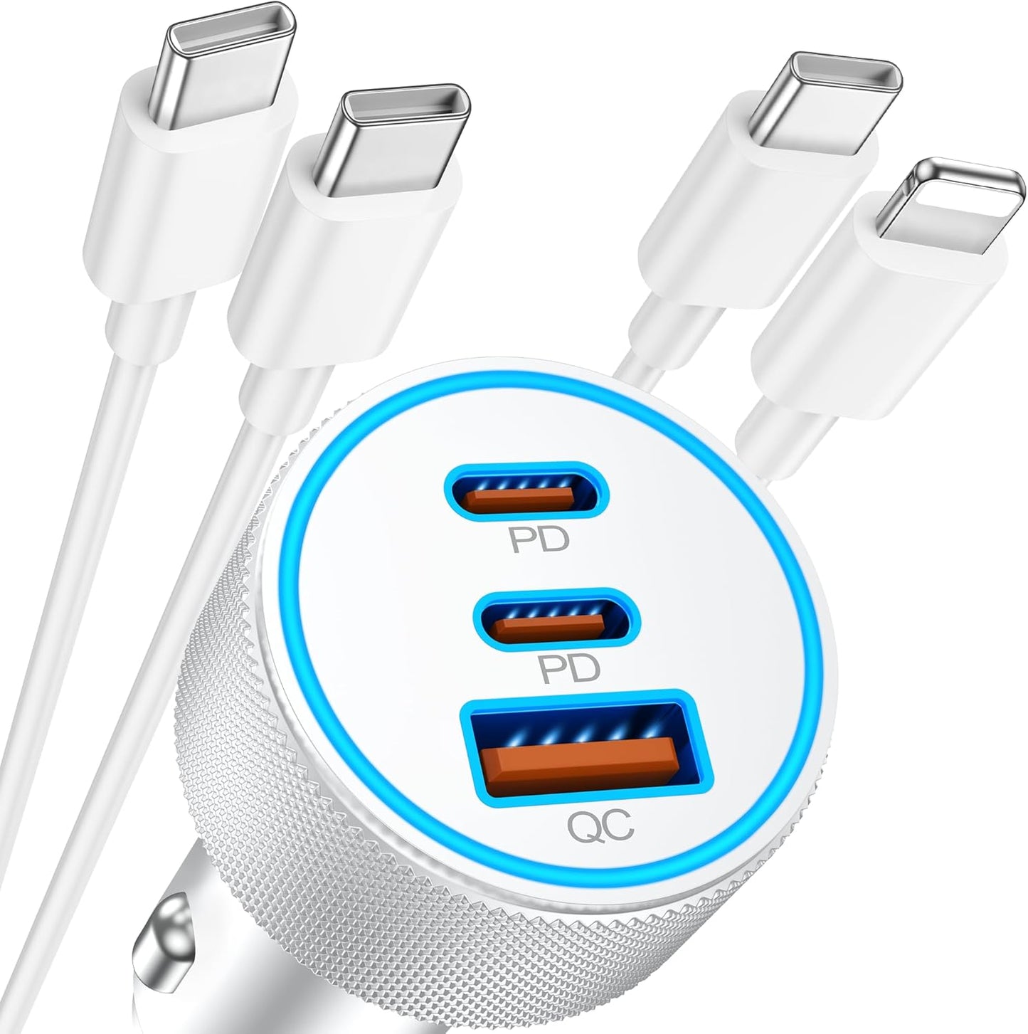 Ultimate Fast Charging 3-in-1 iPhone Car Charger Set