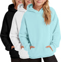 3 Pack Girls Hoodies Lightweight Oversized Hooded Sweatshirt