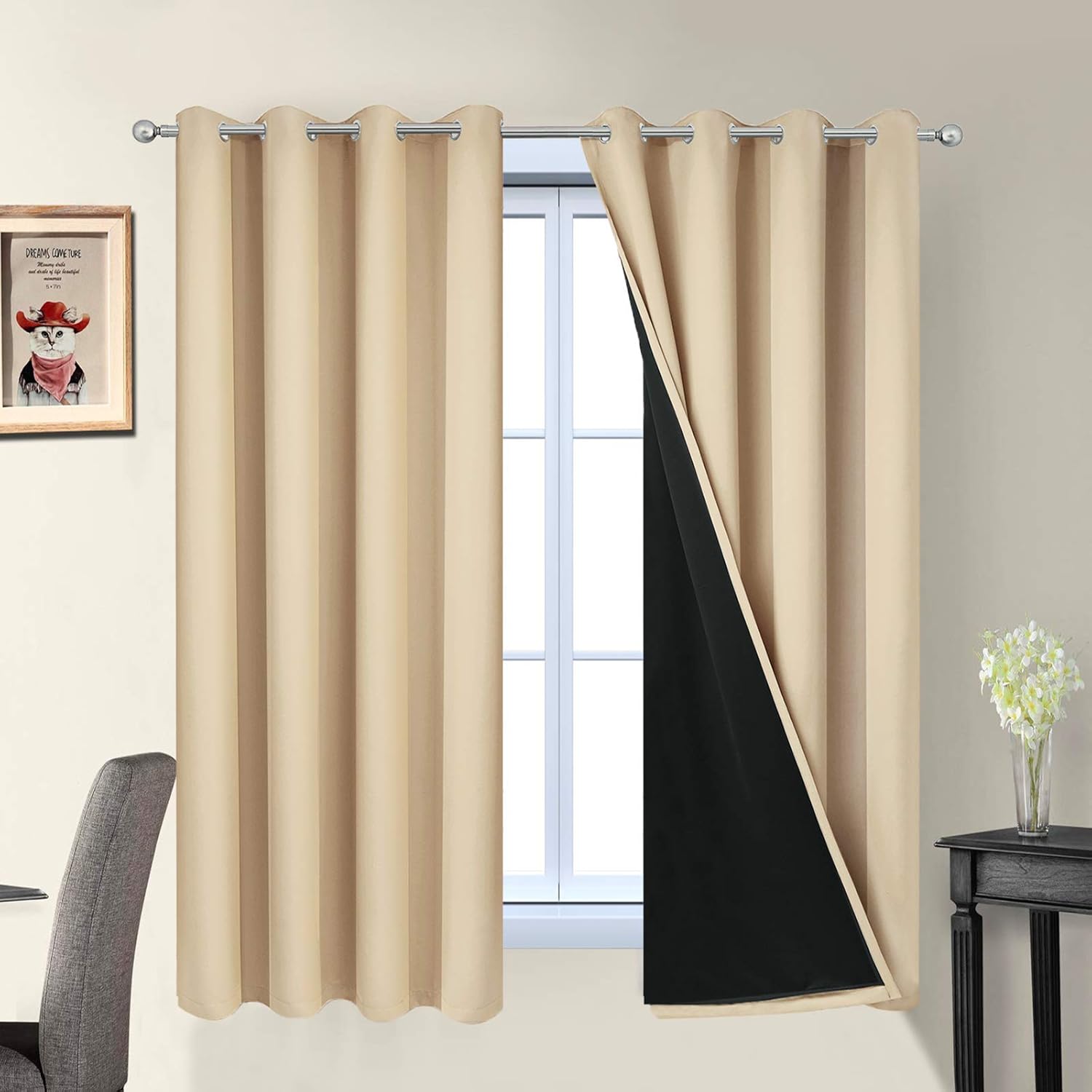 Yakamok Home Decor Thermal Insulated Blackout Drapes